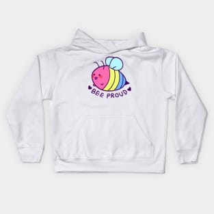 BEE proud: pansexual flag Kids Hoodie